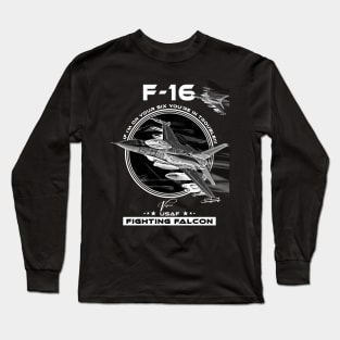 F16 Fighting Falcon Viper Fighterjet Long Sleeve T-Shirt